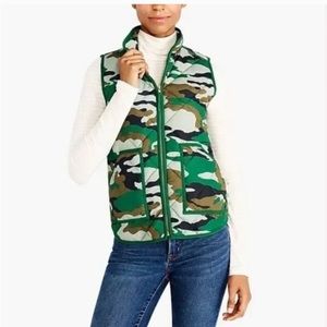 J. CREW - MERCANTILE || Women’s Quilted Puffer Camo Vest. Sz. XS